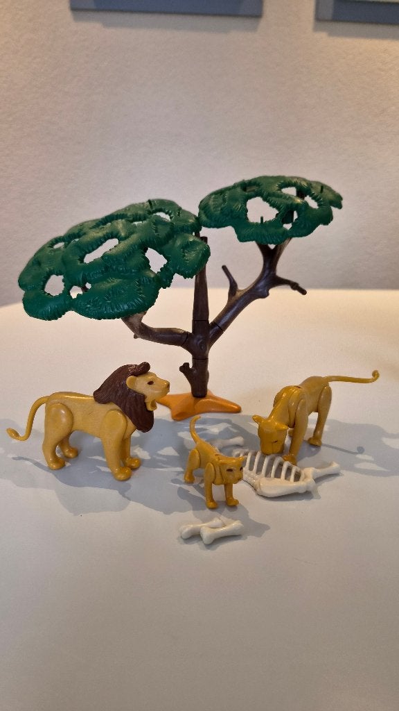 Playmobil Dierentuin: Leeuwenfamilie met skelet (5903), Wild life, Complete set, Overige typen, Ophalen of Verzenden