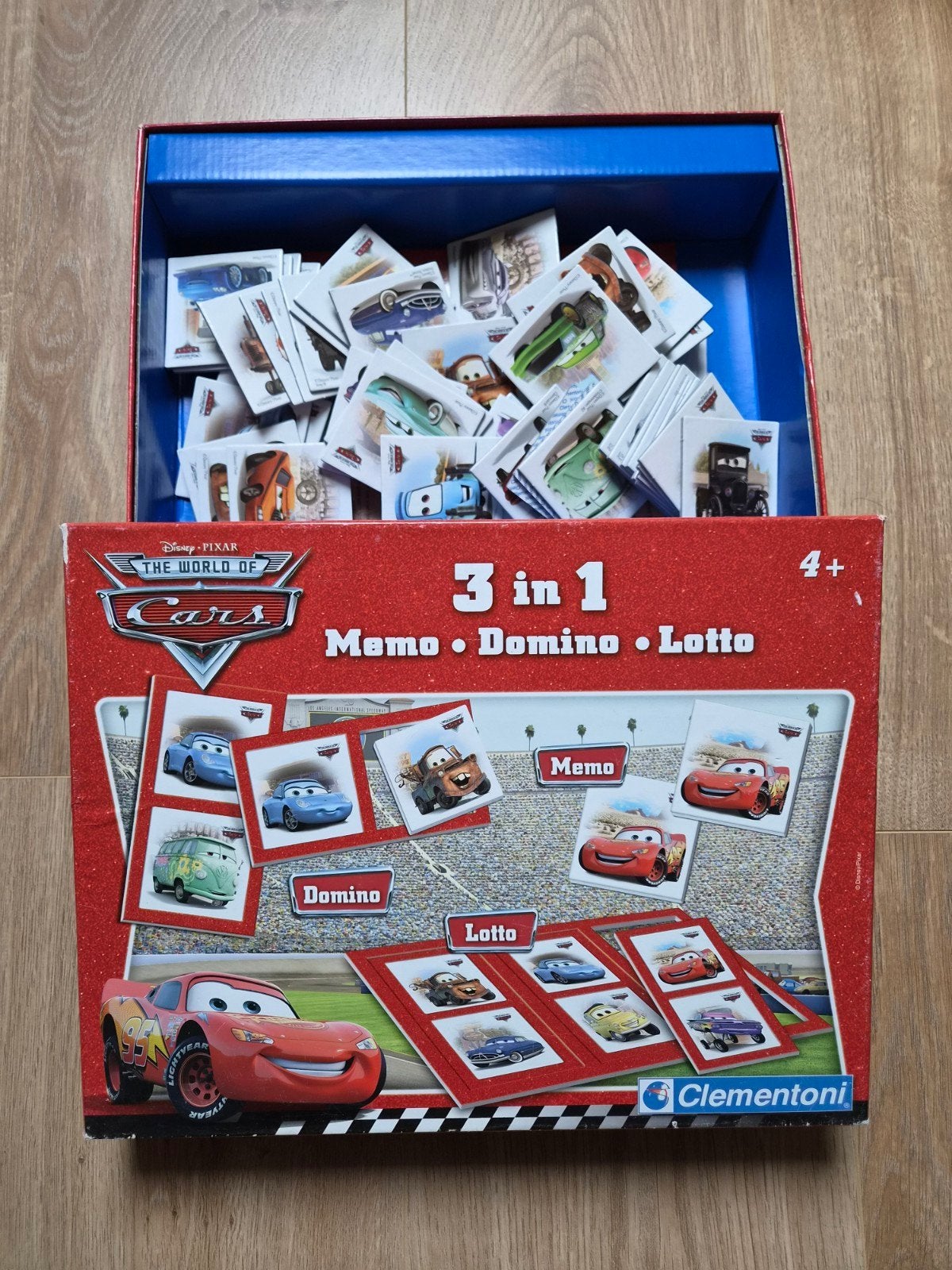 Disney Pixar Cars 3-in-1 Spel: Memo, Domino, Lotto, Een of twee spelers, Ophalen of Verzenden, Gebruikt, Clementoni
