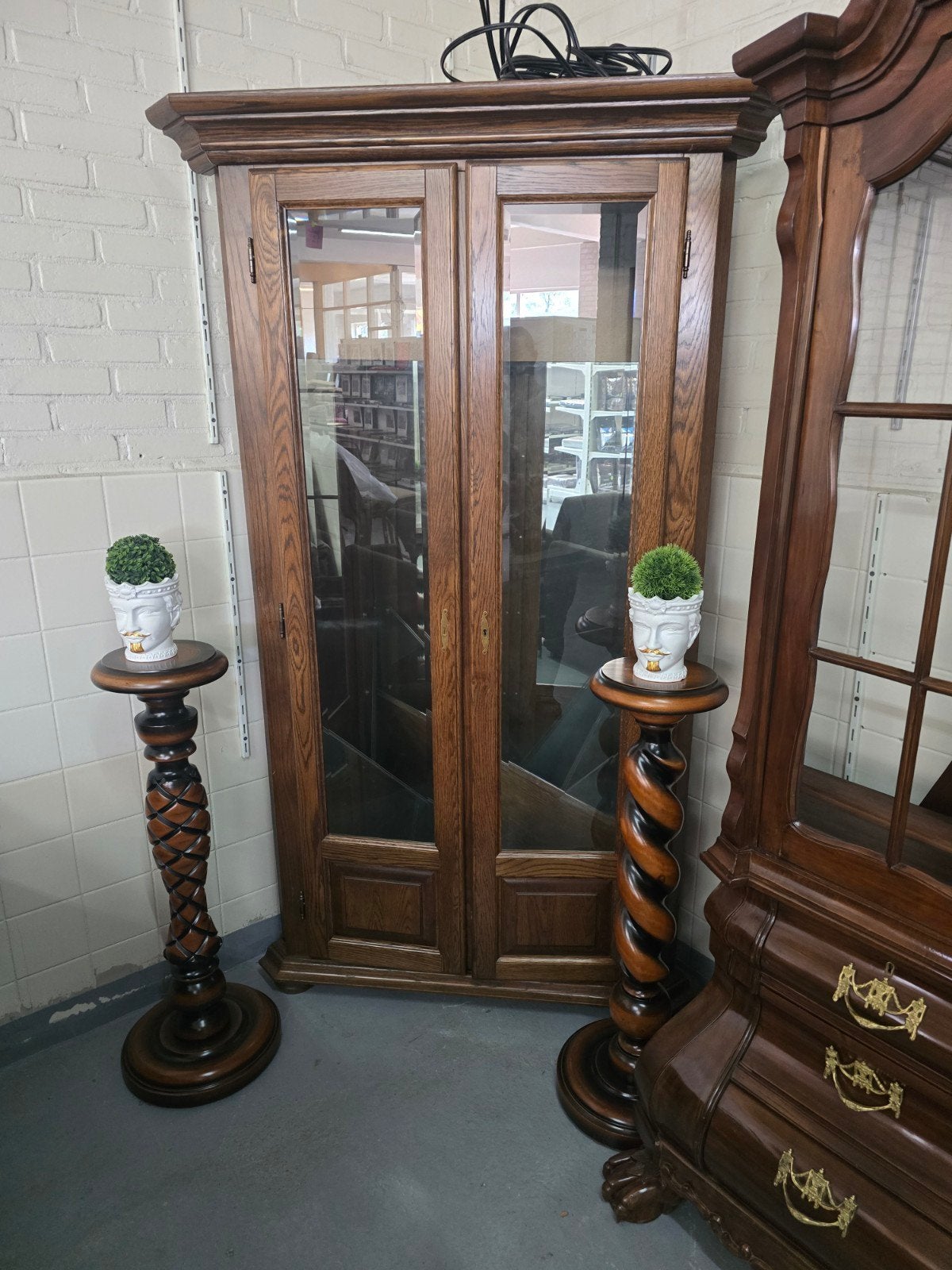 Mahonie Pilaren - Decoratieve Houten Zuilen, Ophalen of Verzenden, Gebruikt