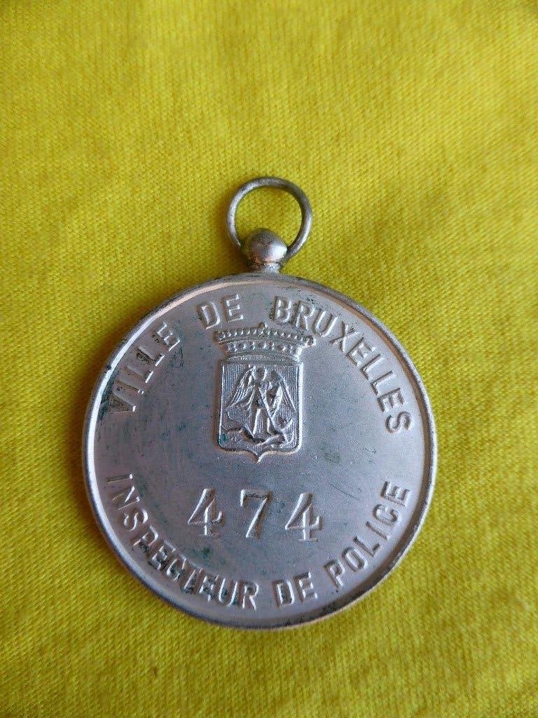 Dienstpenning Inspecteur Politie BRUSSEL (P4), Verzenden, Marechaussee, Overige gebieden, Lintje, Medaille of Wings