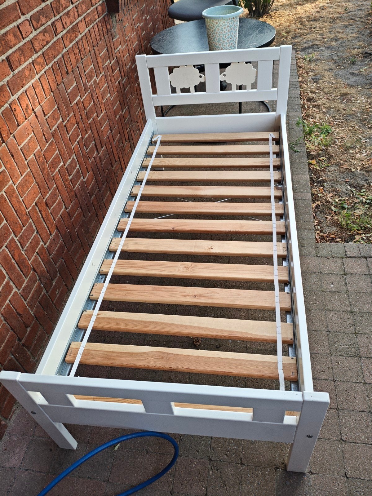 IKEA Kritter peuterbed wit met lattenbodem, Lattenbodem, Gebruikt, 70 tot 85 cm, 140 tot 160 cm