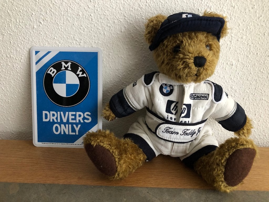 D.002 / Originele BMW-Williams mascotte "Teddy" beer, Ophalen of Verzenden, Zo goed als nieuw, Stoffen beer, Overige merken