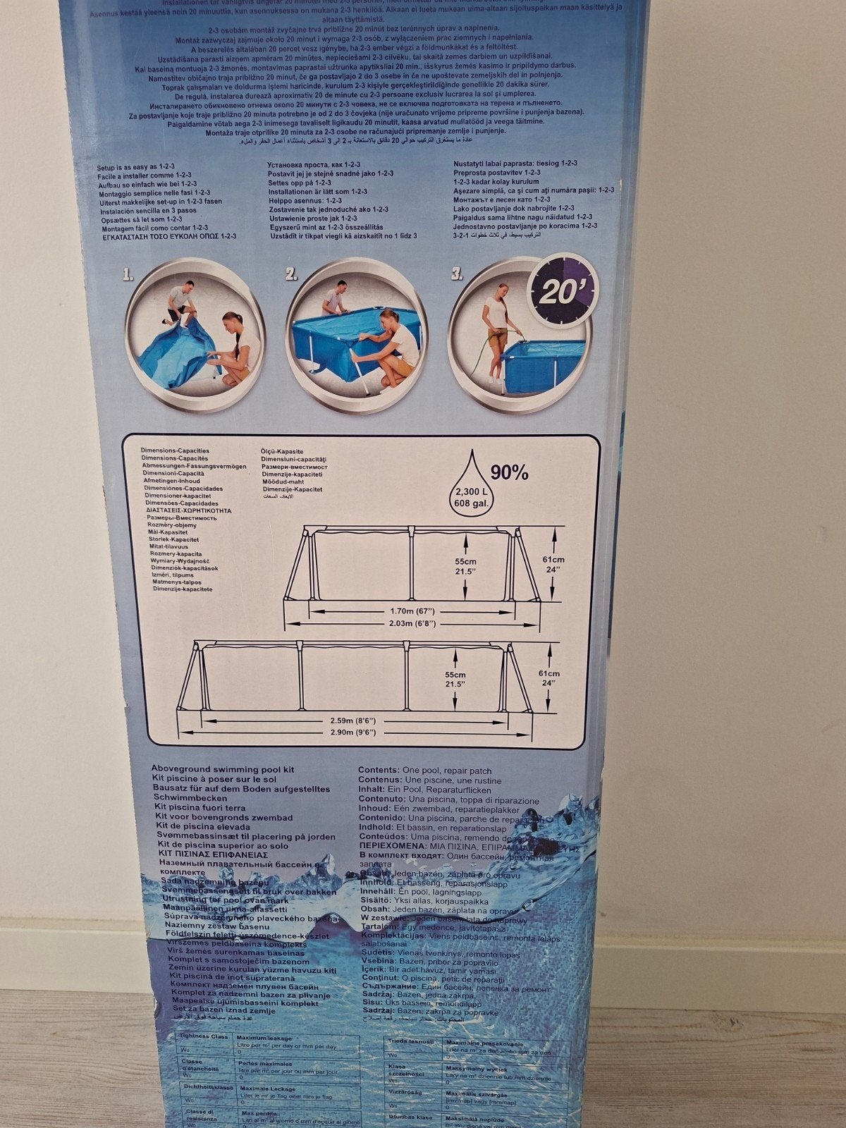 Bestway zwembad met nieuwe pomp, Tuin en Terras, Zwembaden, Ophalen, Minder dan 80 cm, Zo goed als nieuw, Opzetzwembad