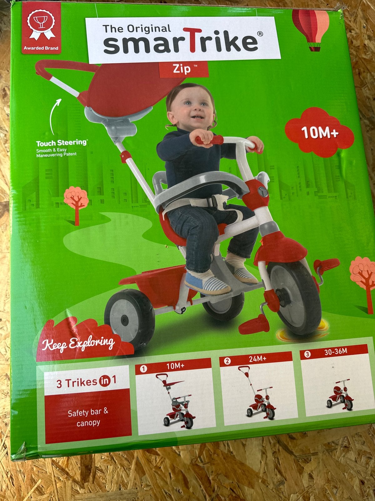 smarTrike Zip 3-in-1 driewieler met duwstang, Ophalen, Nieuw, Duwstang