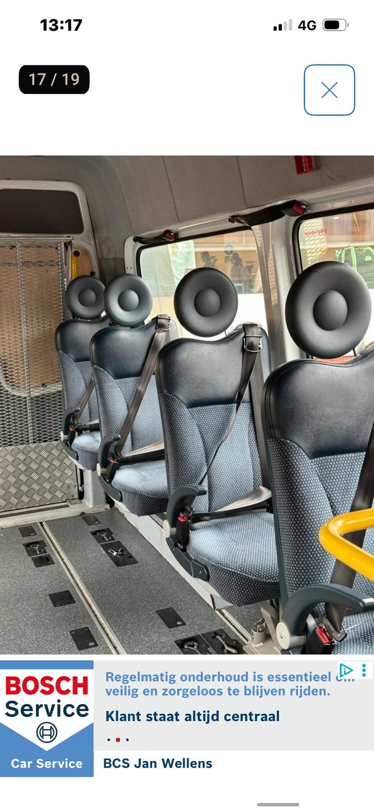 8 klapstoelen met driepuntsgordel mercedes sprinter 2009, Ophalen of Verzenden
