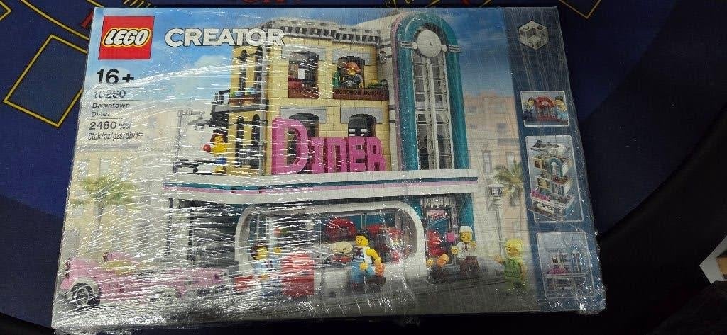 LEGO 10260 Downtown Diner – compleet, in doos, Ophalen, Inclusief instructies, Lego, Zo goed als nieuw