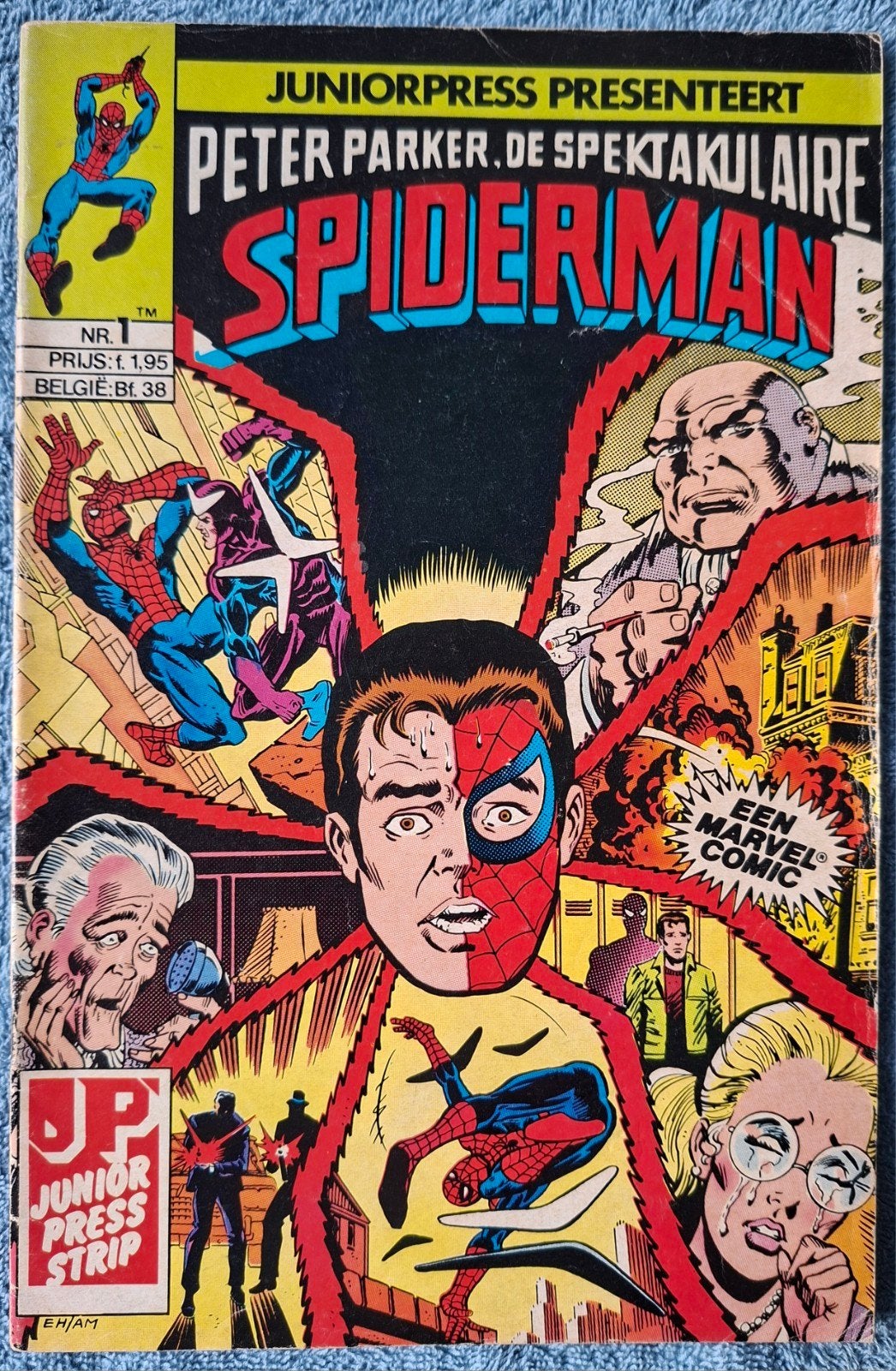 PETER PARKER SPEKTAKULAIRE SPIDERMAN #1. JUNIORPRESS. 1983., Eén comic, Ophalen of Verzenden, Gelezen, Europa