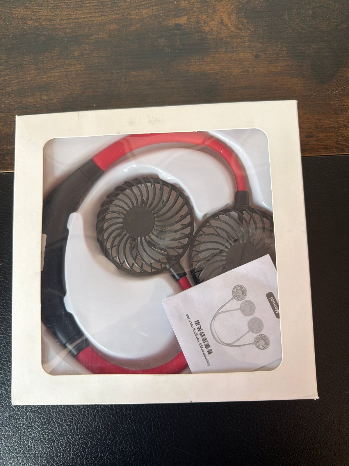 Draagbare Nekventilator - Rood/Zwart, Ophalen of Verzenden, Nieuw, Overige