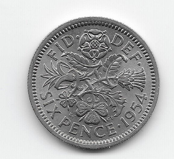 Verenigd Koninkrijk 6 pence 1954 KM# 903, Verzenden, Overige landen, Losse munt