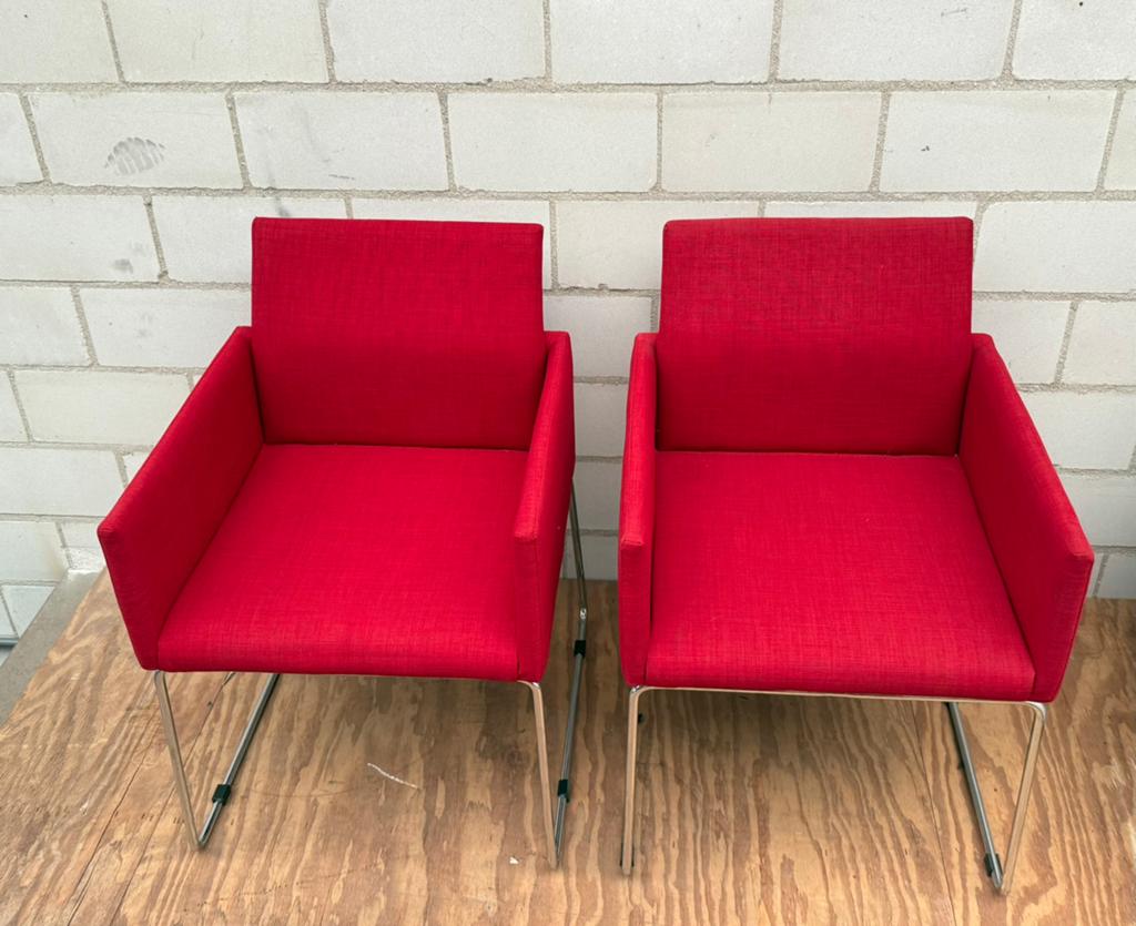 Rode stoelen in mooie staat, Ophalen, Zo goed als nieuw, Minder dan 75 cm, 50 tot 75 cm