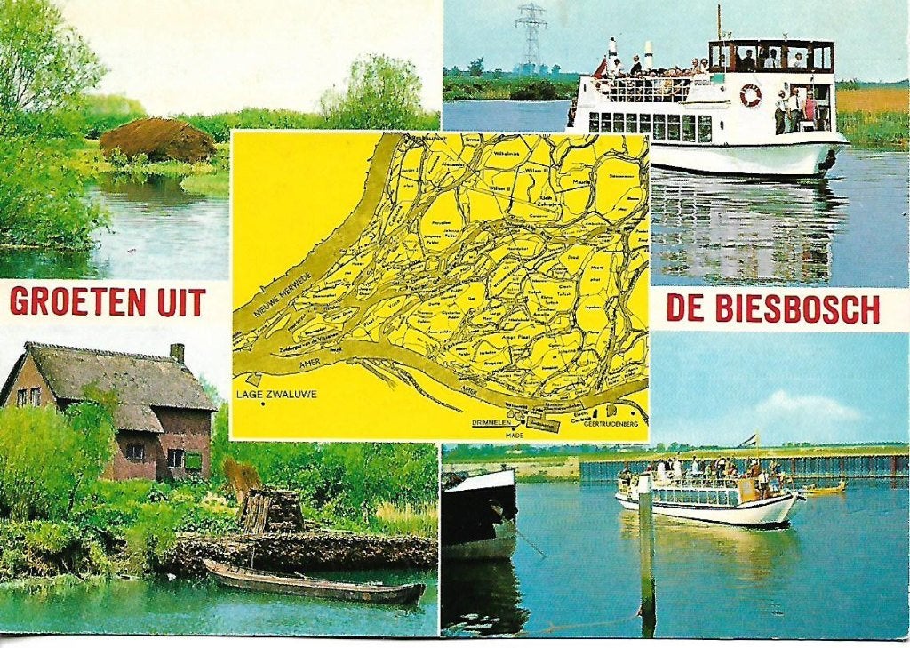 Biesbosch- -5-luik., Verzenden, 1960 tot 1980, Ongelopen, Noord-Brabant