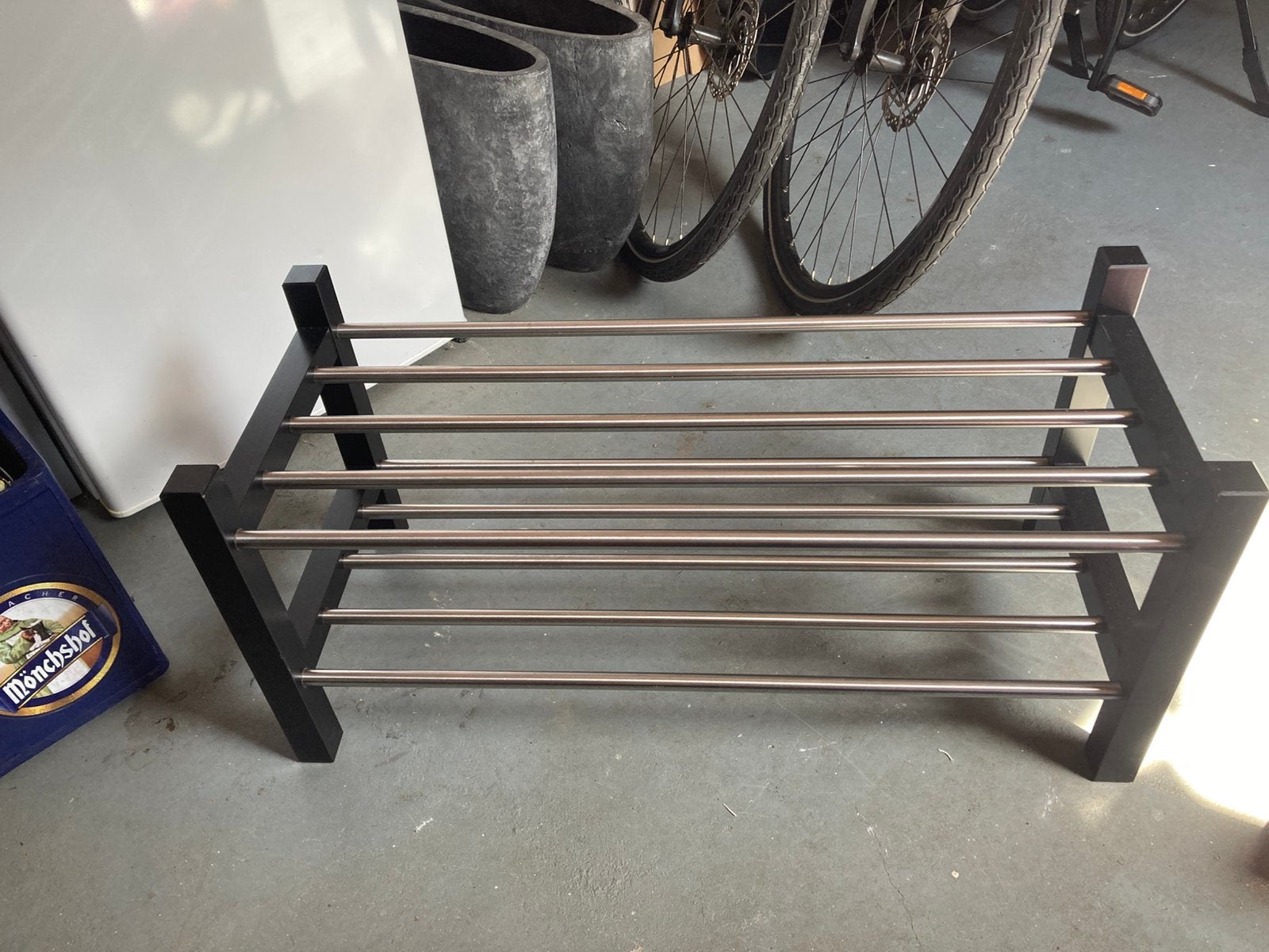 Ikea tjusig schoenenrek zwart (gebruikt), Ophalen, Gebruikt