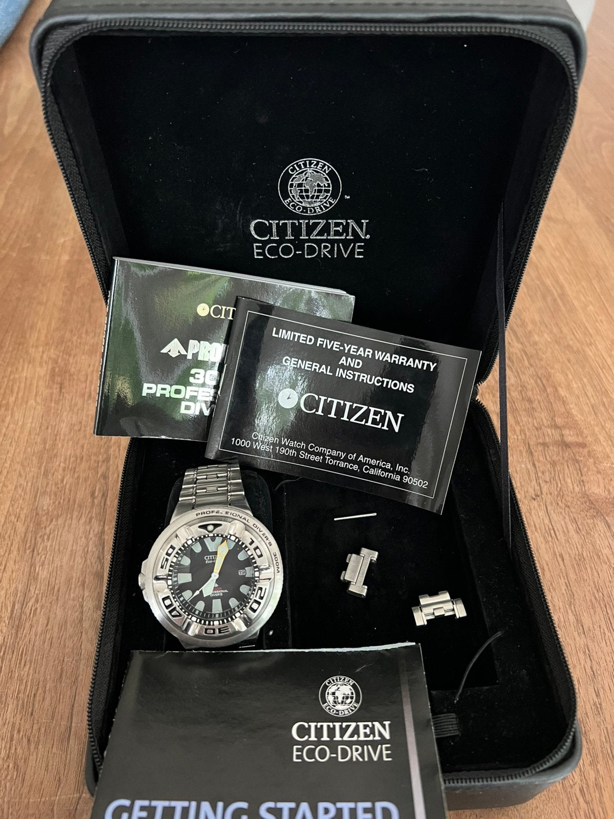Citizen Promaster Eco-Drive/Complete Set&unieke Stalen Band!, Ophalen of Verzenden, Zo goed als nieuw, Staal, Citizen