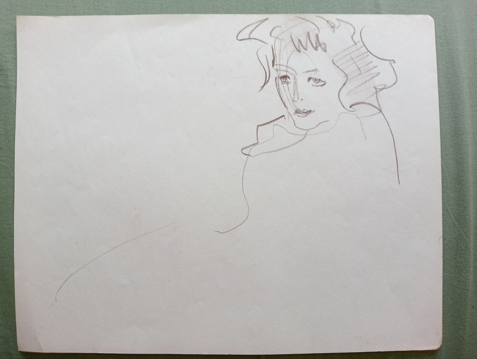 Jan Visser tekening vrouw jaren 40-50, Antiek en Kunst, Kunst | Tekeningen en Foto's, Ophalen of Verzenden