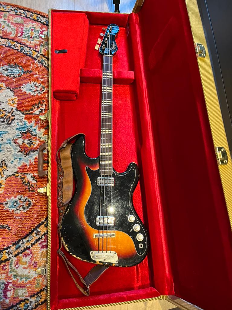 Vintage Hofner 184 basgitaar 1970, Ophalen of Verzenden, Gebruikt, Solid body, Overige merken