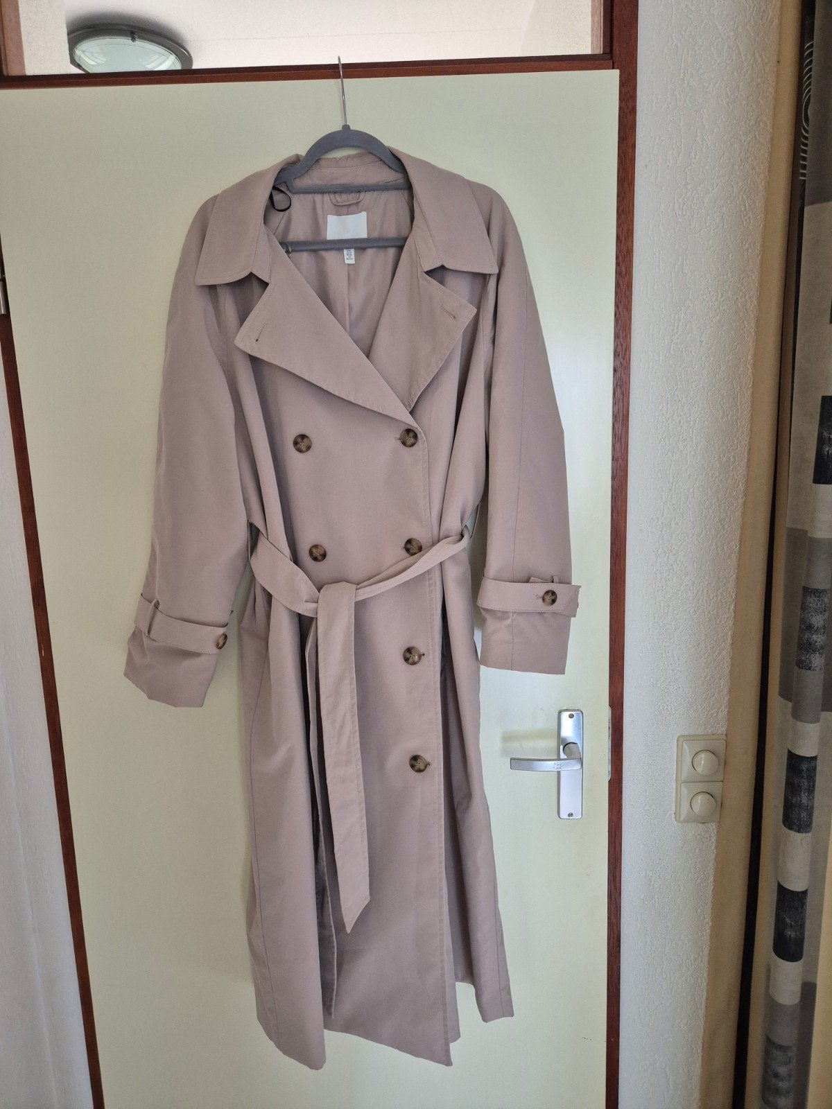 2) trenchcoat beige h&m maat xxl, Kleding | Dames, H&M, Beige, Nieuw, Ophalen of Verzenden