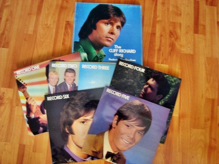 LP:THE CLIFF RICHARD STORY FEAT:THE SHADOWS  6 LP BOX (1974), Boxset, Gebruikt, Pop, Ophalen of Verzenden