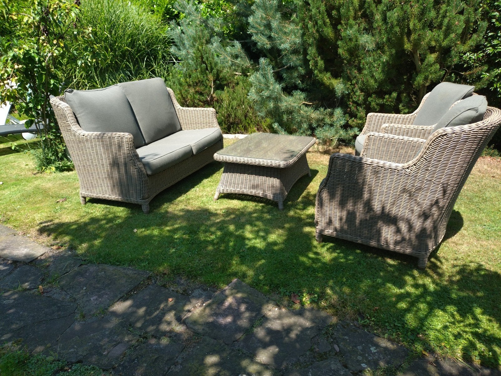 Mooie landelijke 4 Seasons loungeset, Tuin en Terras, Ophalen, Zo goed als nieuw, Loungeset, Wicker