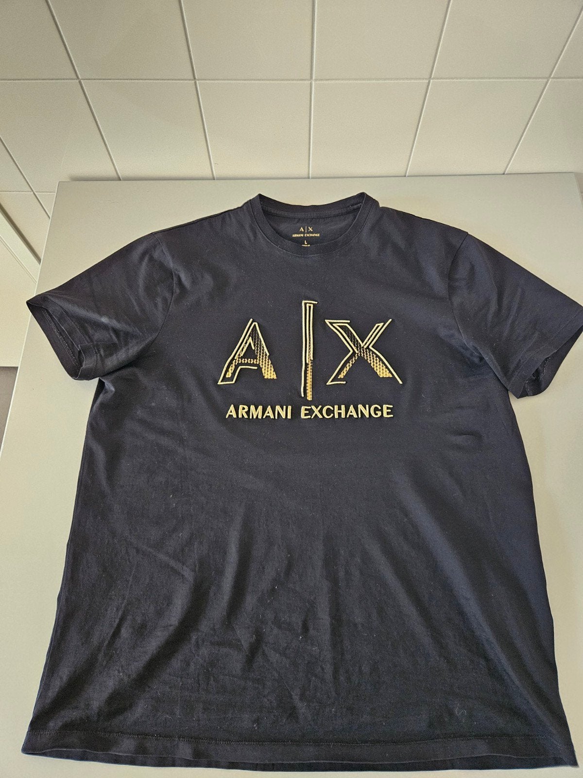 Tshirt Armani Exchange L als nieuwe, Emporio Armani, Maat 52/54 (L), Zwart, Ophalen of Verzenden