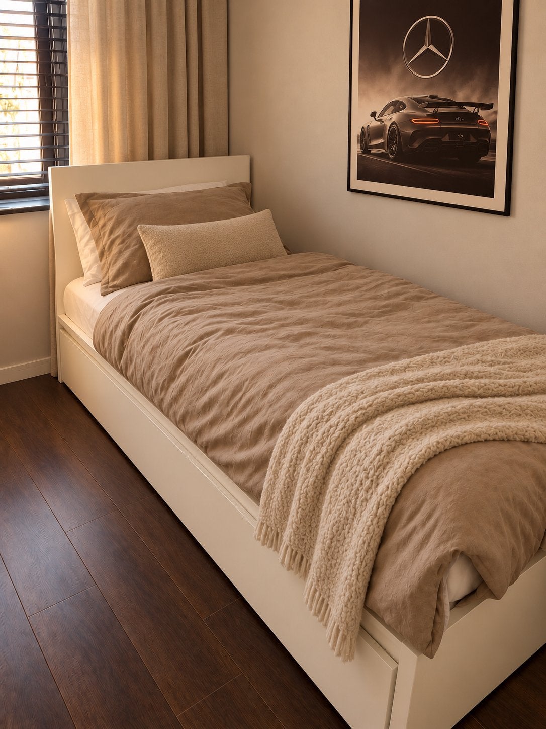 IKEA Malm bed 90x200 wit met 2 lades, Ophalen, Gebruikt, 90 cm, Eenpersoons