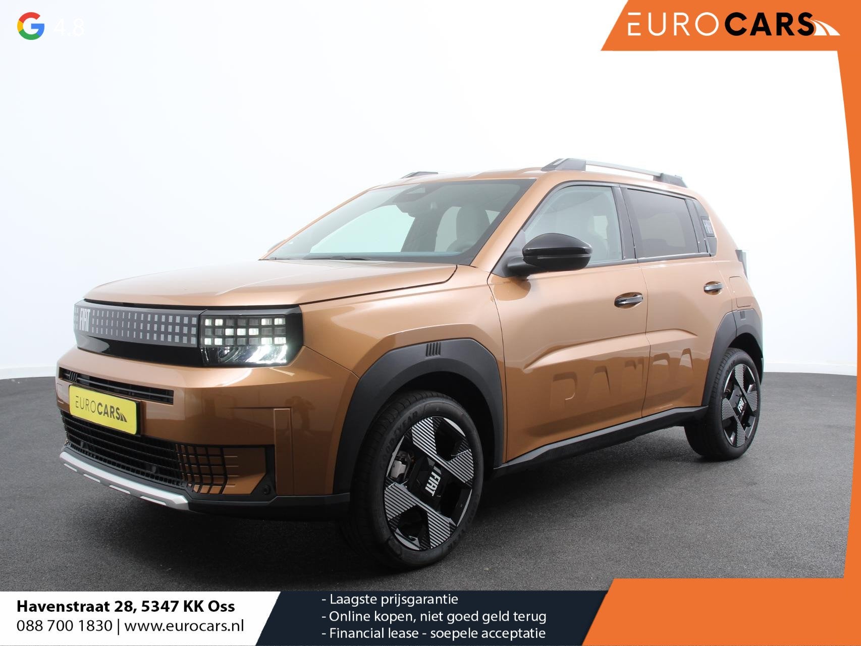 Fiat Grande Panda La Prima 7.4 kW 44 kWh Cruise control Crui, Stof, Gebruikt, Panda, Bruin