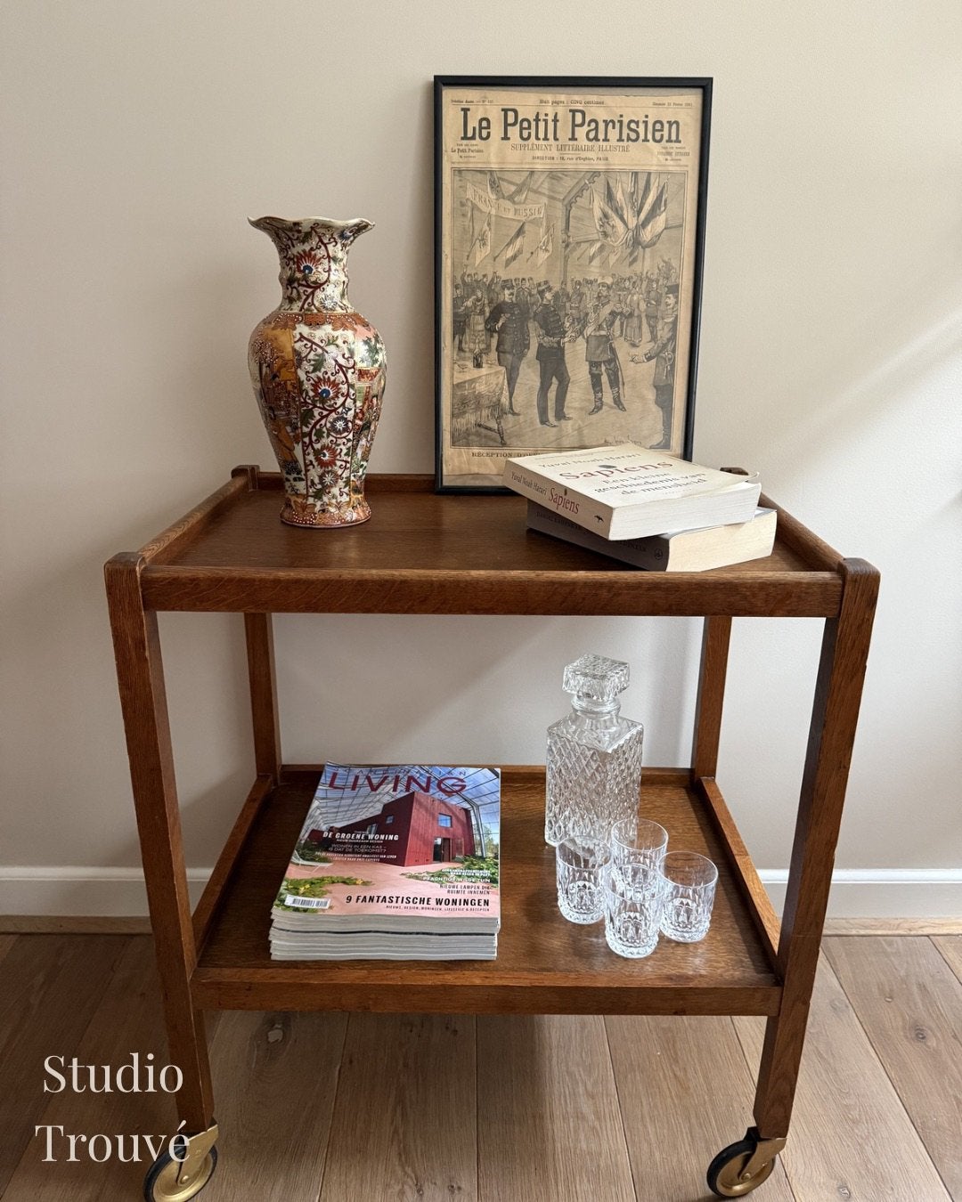 Barcart / theewagen / serveerwagen / bijzettafel | Vintage, Ophalen
