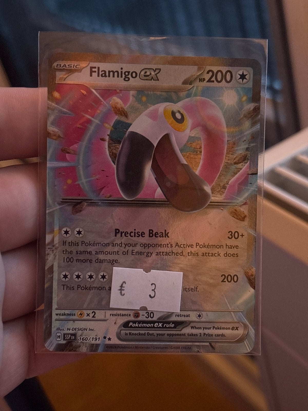 Flamigo ex Pokémon kaart - ssp 160, Ophalen of Verzenden, Zo goed als nieuw, Losse kaart