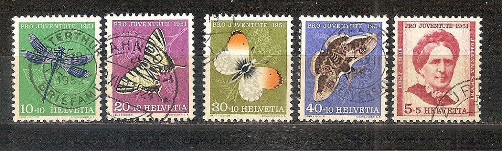 Dieren Zwitserland 561-565, Ophalen of Verzenden, Gestempeld, Dier of Natuur