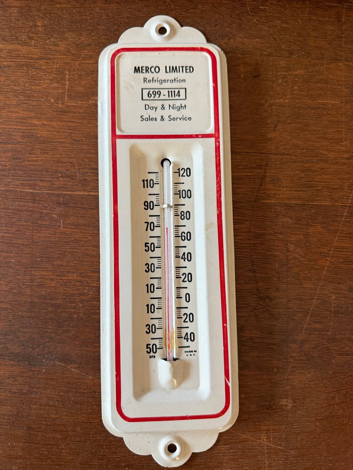 Antieke Fahrenheit Thermometer - Decoratief en Functioneel, Decoratieve thermometer, Ophalen of Verzenden, Gebruikt, Metaal