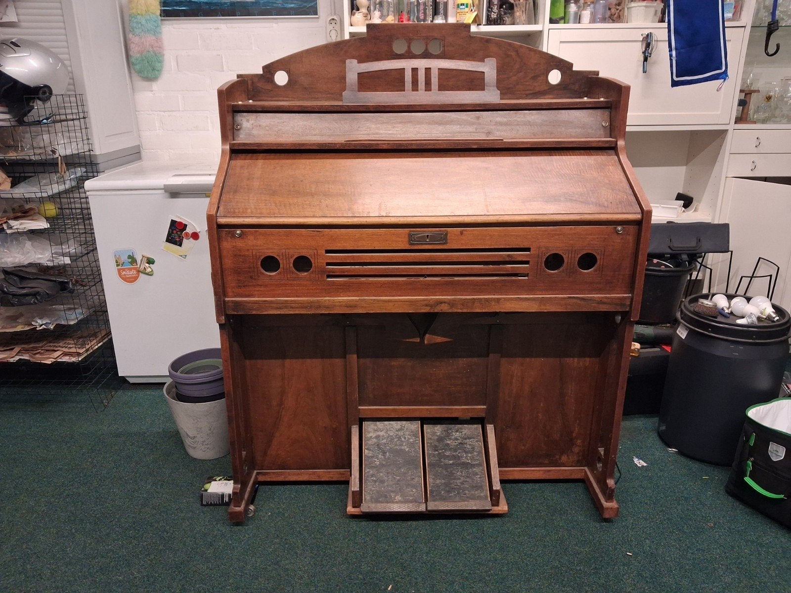 Antiek Harmonium - Klassiek Houten Blaasinstrument, Muziek en Instrumenten, Ophalen of Verzenden