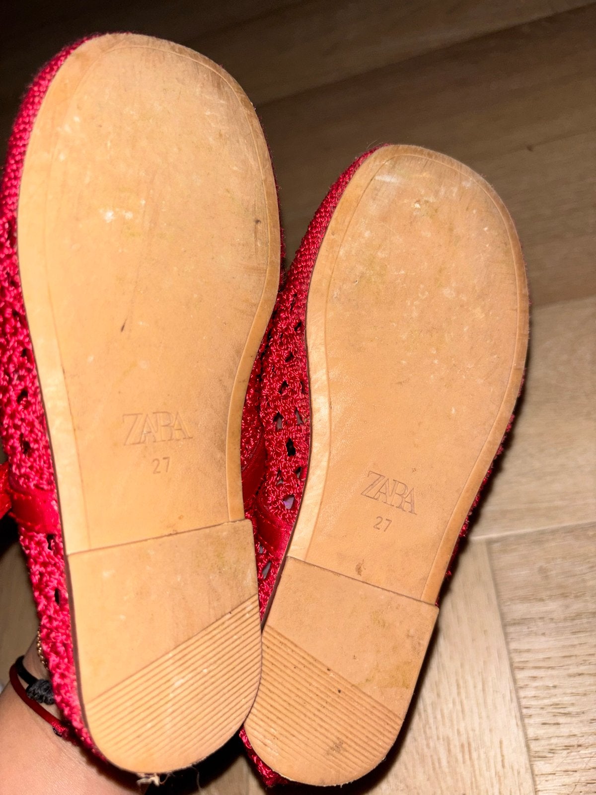 Zara rode instappers maat 27, Ophalen of Verzenden, Gebruikt, Meisje, Schoenen