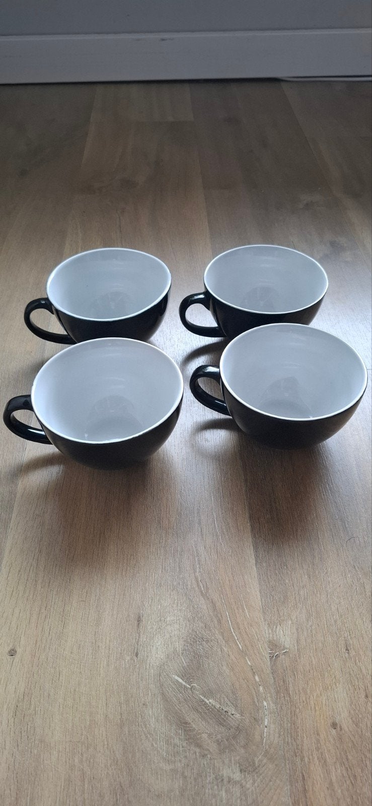 Set van 4 zwarte soepkommen, Ophalen, Overige stijlen, Kom(men)