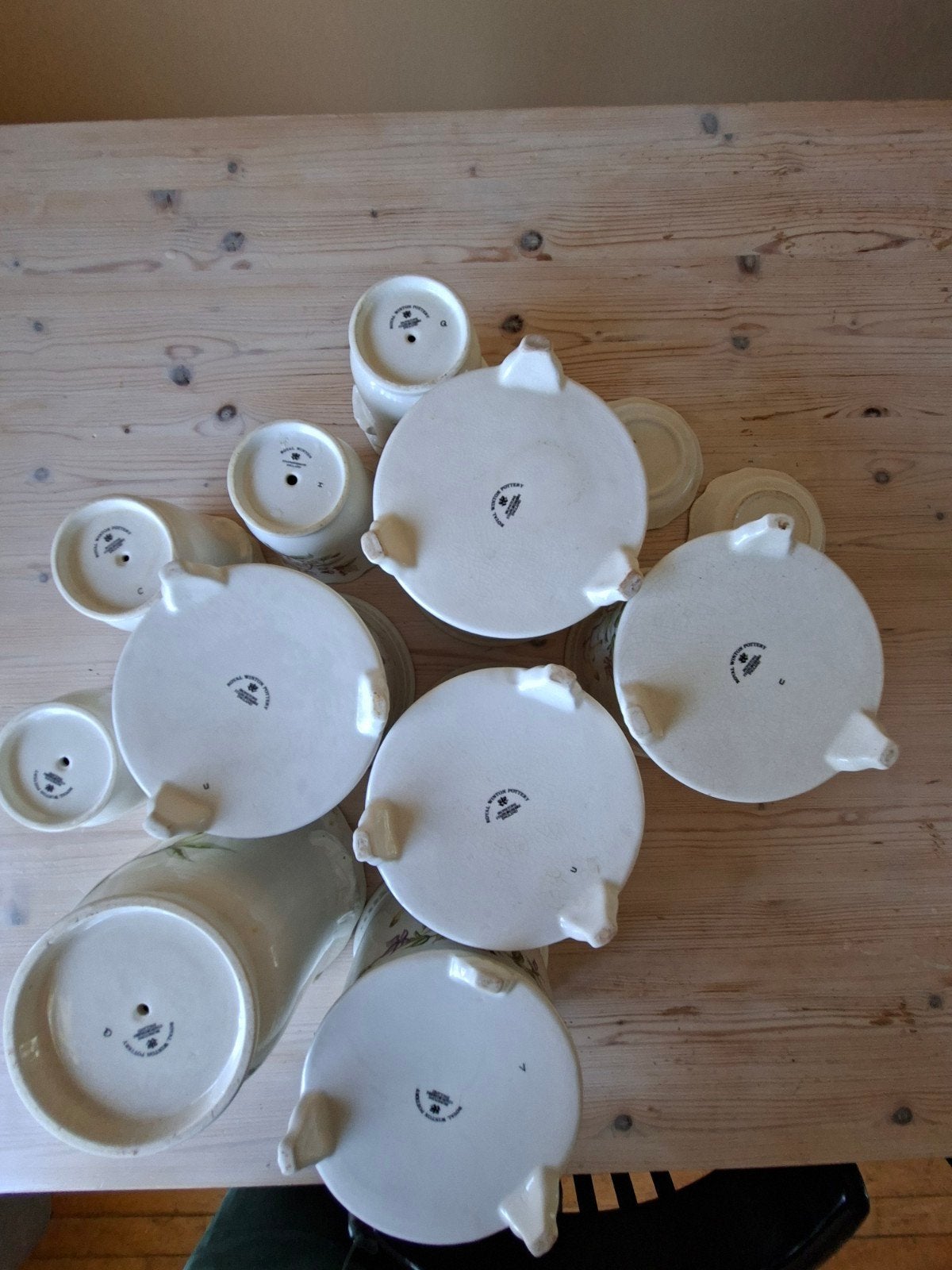 Set van 10 Royal Winton bloempotten; Engelse brocante, Antiek en Kunst, Ophalen