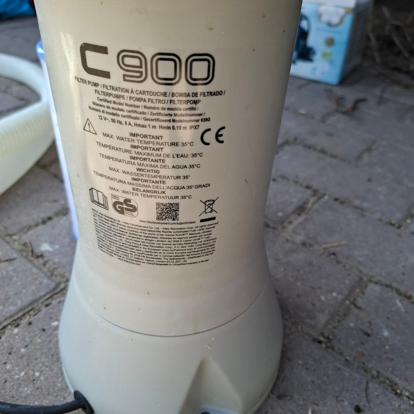 Intex C900 Zwembad Filterpomp met Slangen en Filter, Ophalen, Gebruikt, Zwembadpomp