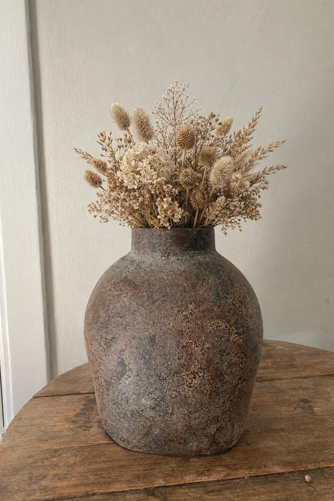 Grote Bruin Landelijke Vaas/Kruik, Huis en Inrichting, Woonaccessoires | Vazen, Ophalen, Gebruikt, Overige kleuren, Aardewerk of Porselein