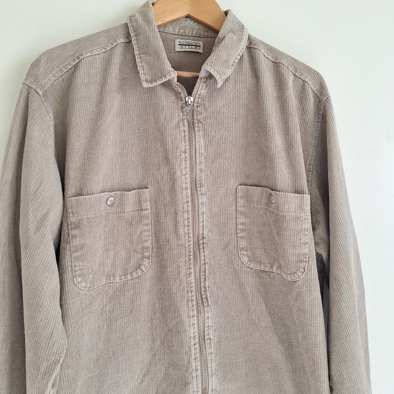 Authentic Style Corduroy Overhemd Jas, Ophalen of Verzenden, Gedragen, Beige, Authentic Style