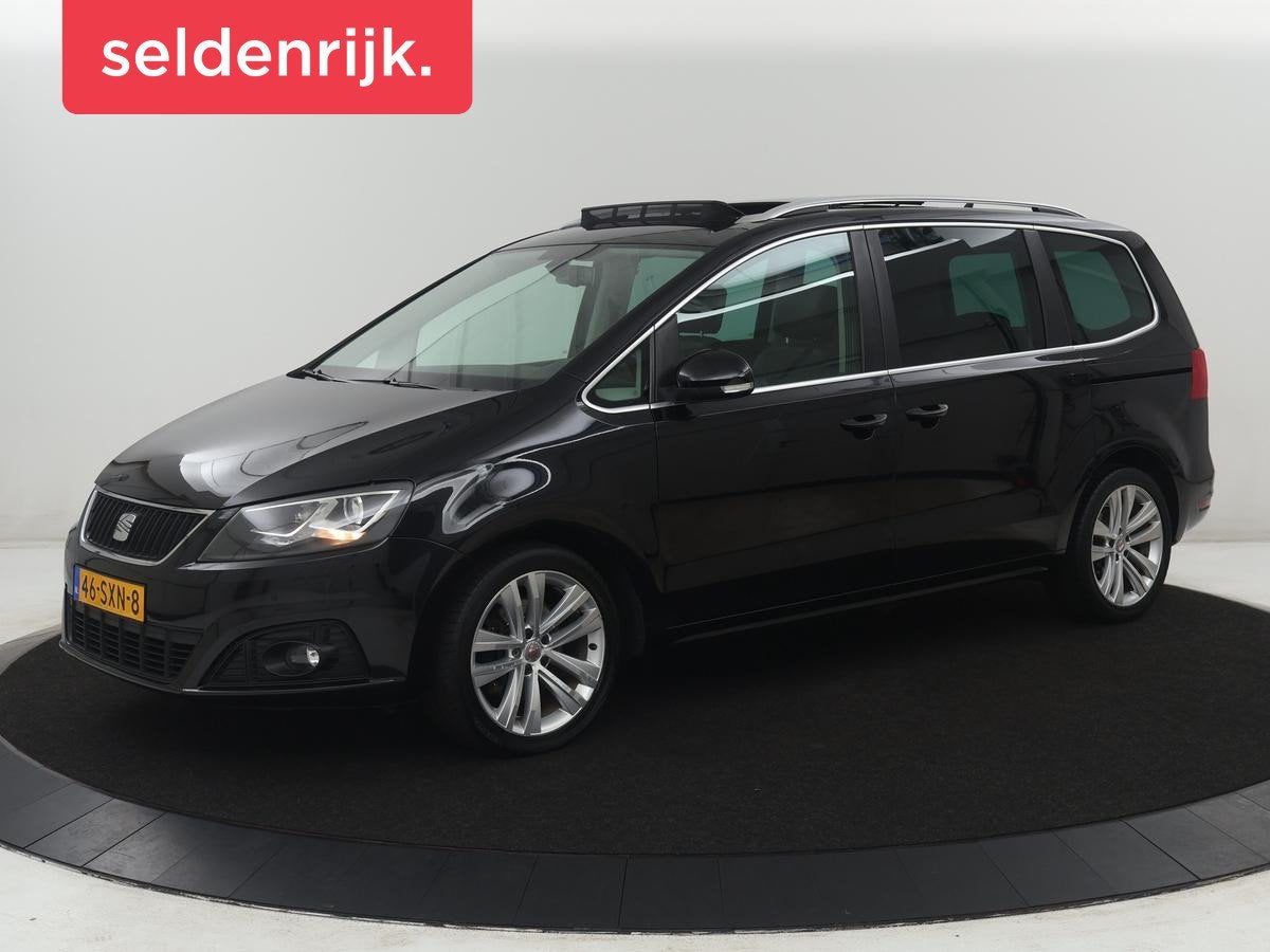 SEAT Alhambra 2.0 TSI Style | Panoramadak | Leder | Trekhaak, Auto's, Euro 5, Gebruikt, Zwart, 4 cilinders