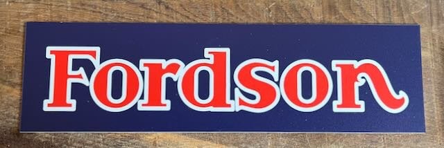 FORDSON -  reclamebord kunststof 36x10, Ophalen of Verzenden, Zo goed als nieuw, Auto's