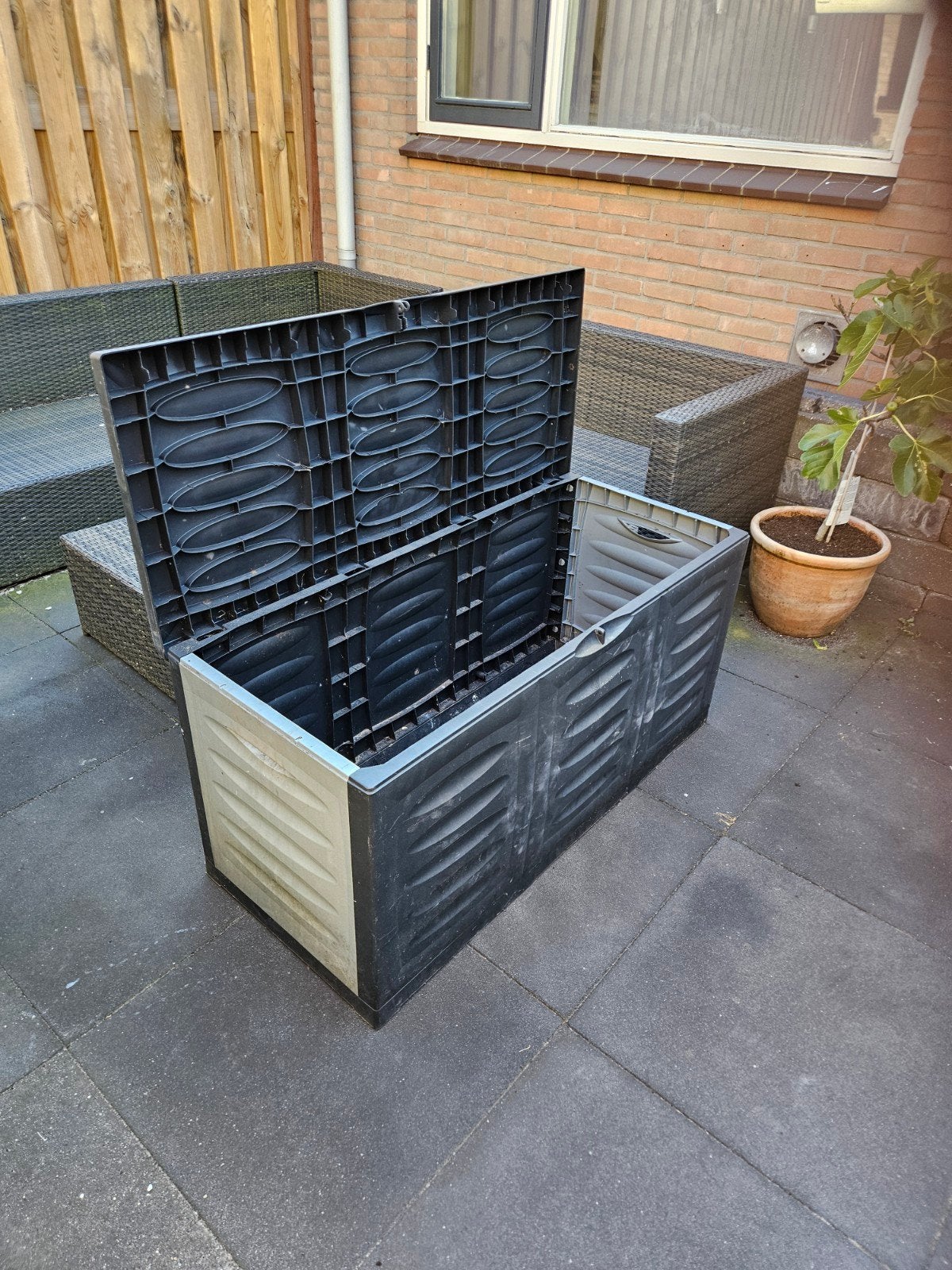 Tuinbox, opbergkist, tuinkust, tuinkussenbox, Ophalen, Hout, Overige typen
