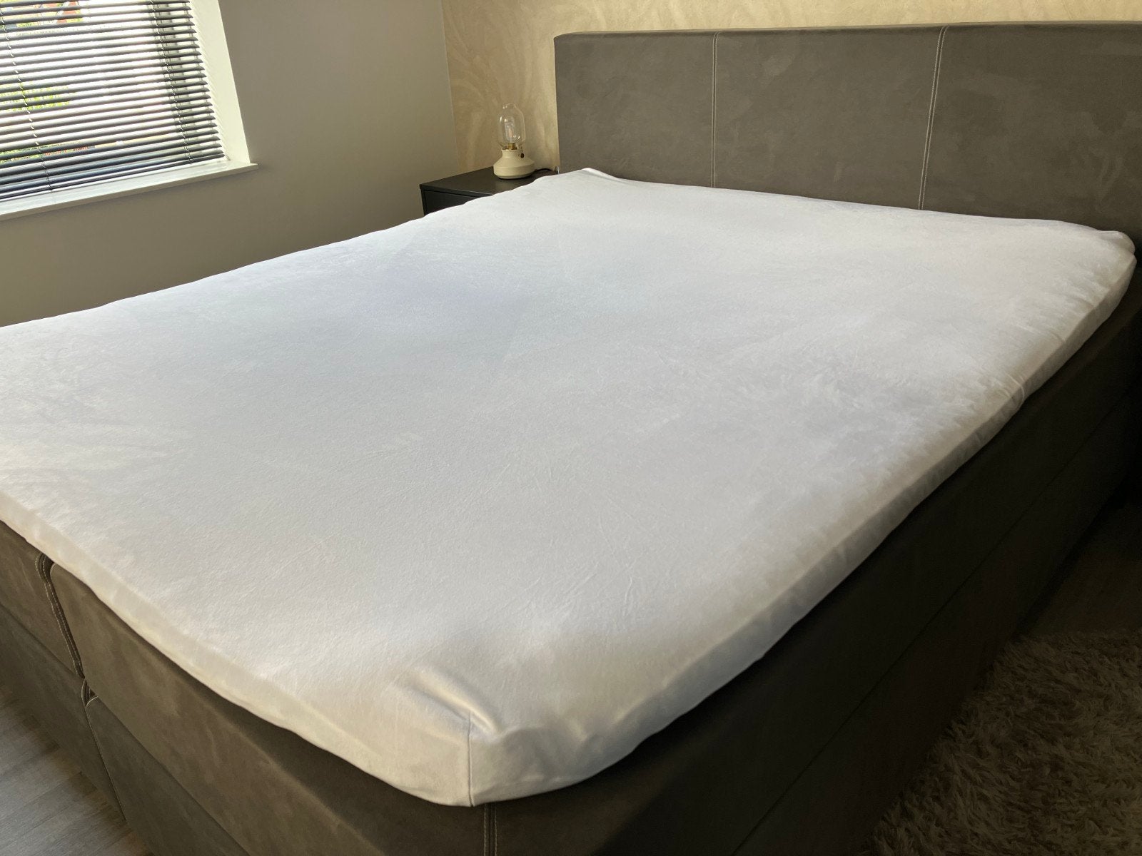 2x Optidee Optimink Hoeslaken (180 x 200-220 cm) Sneeuwit, Huis en Inrichting, Ophalen, Gebruikt, Wit, Ademend