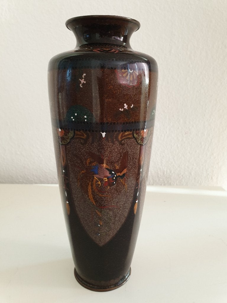 Japanse cloisonné vaas, 19e eeuw, Antiek en Kunst, Ophalen
