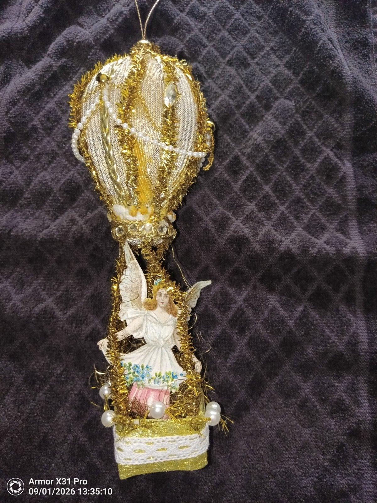 mooie zelfgemaakte kerstornament, Ophalen of Verzenden