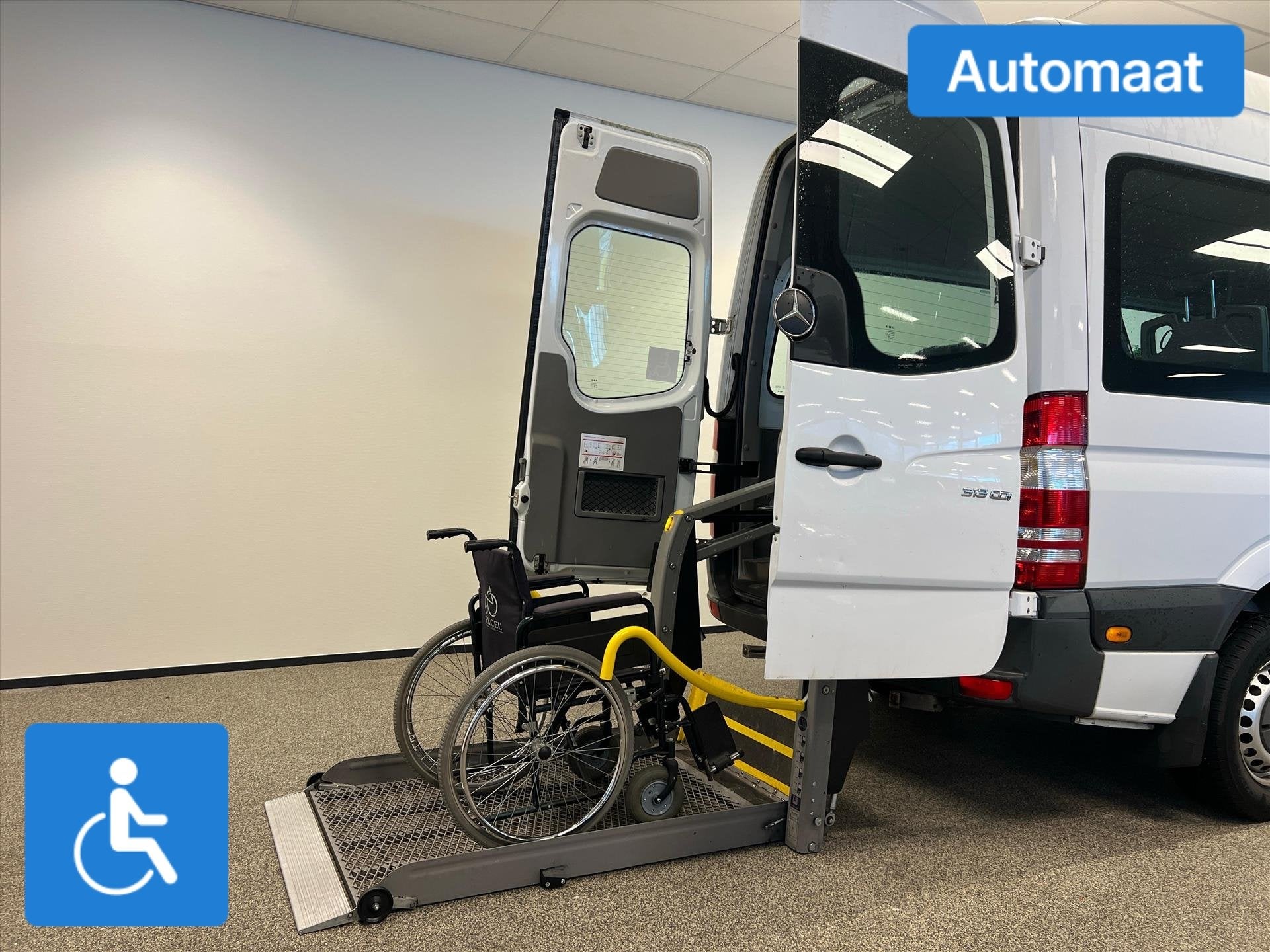 Mercedes Sprinter L2H2 Rolstoelbus Groepsvervoer, Automaat, Achterwielaandrijving, Gebruikt, Wit