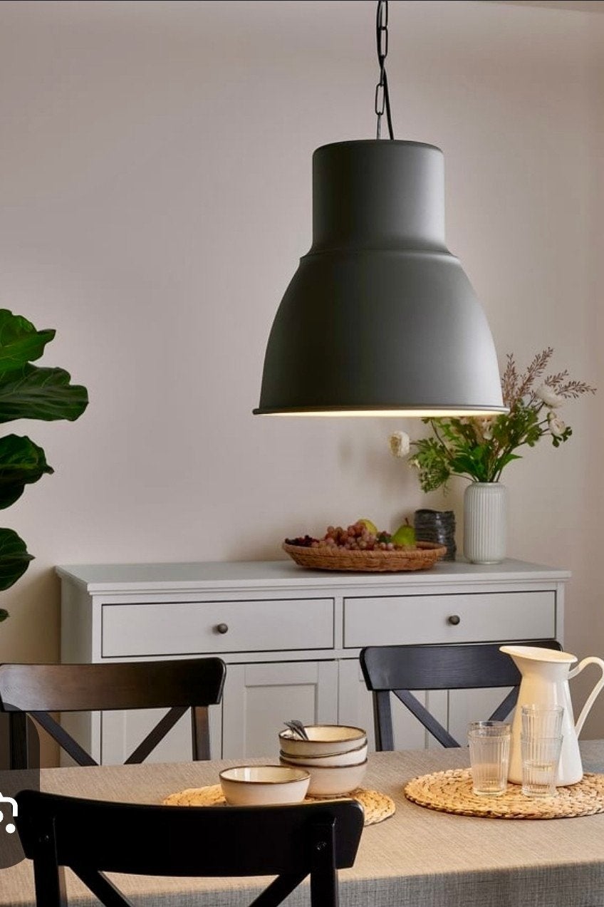 Ikea hanglamp wit HEKTAR., Ophalen, Zo goed als nieuw, Metaal