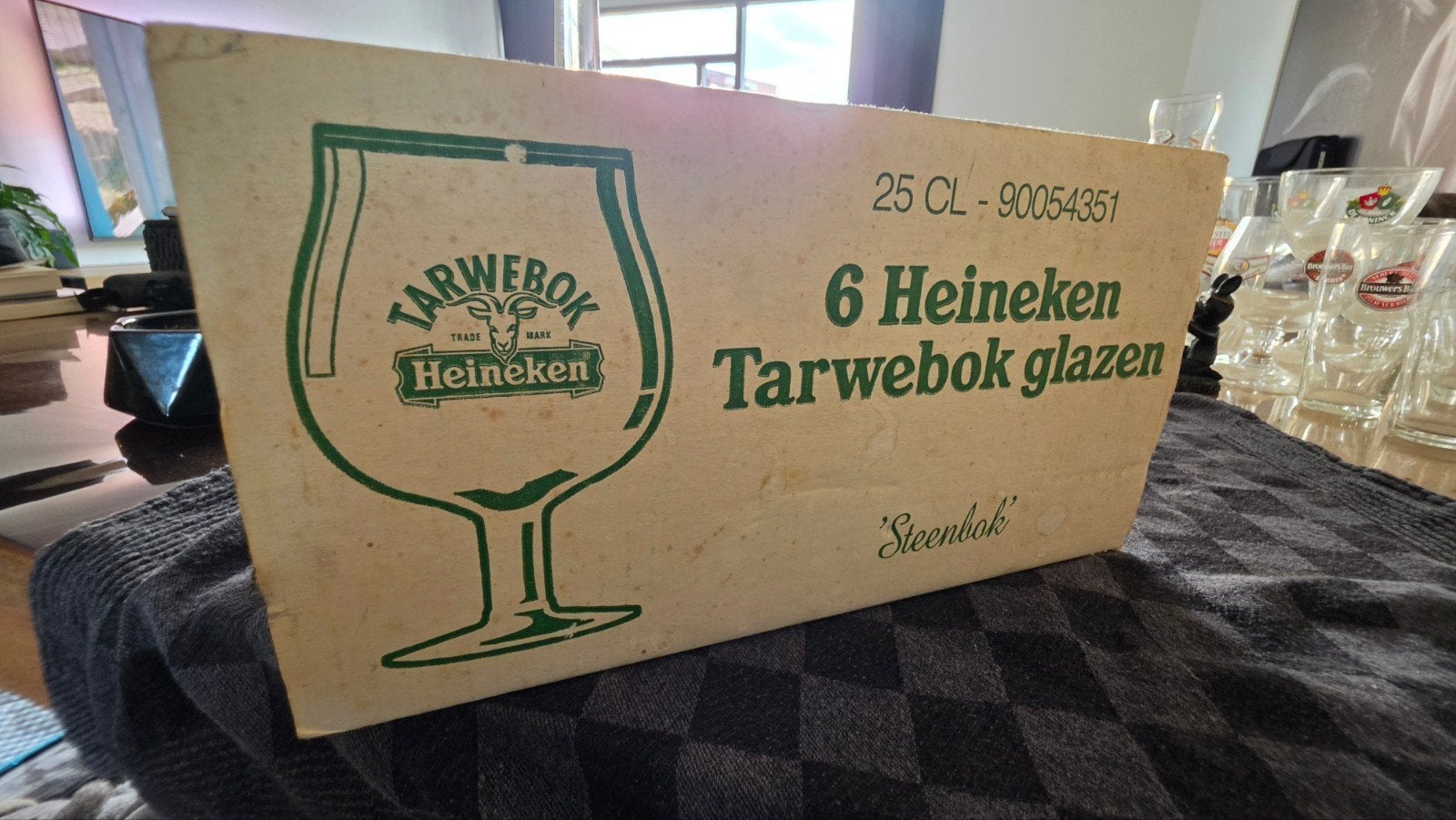 Vintage Heineken tarwebok glazen, Ophalen of Verzenden, Nieuw, Glas of Glazen, Heineken