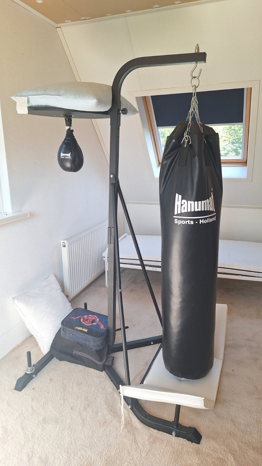 Boks opstelling: bokszak 40 kg + speedbag, Ophalen