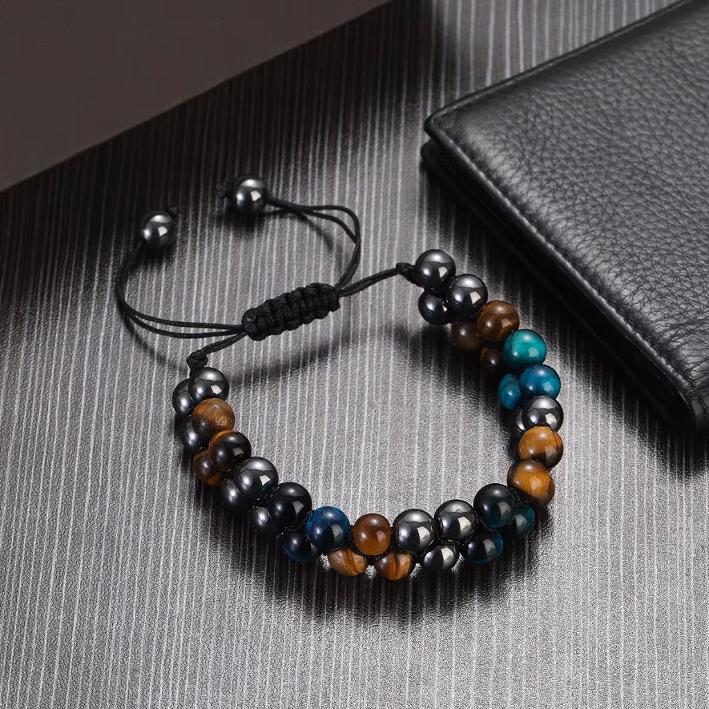 Dubbele Natuurstenen Kralen Armband, Verzenden, Nieuw, Overige materialen, Met bedels of kralen