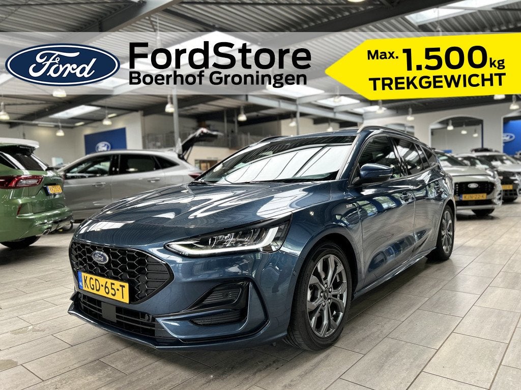 Ford FOCUS Wagon EcoBoost Hybrid 155pk ST-Line | AUTOMAAT |, Auto's, Ford, 12 maanden, Stof, Gebruikt, Blauw