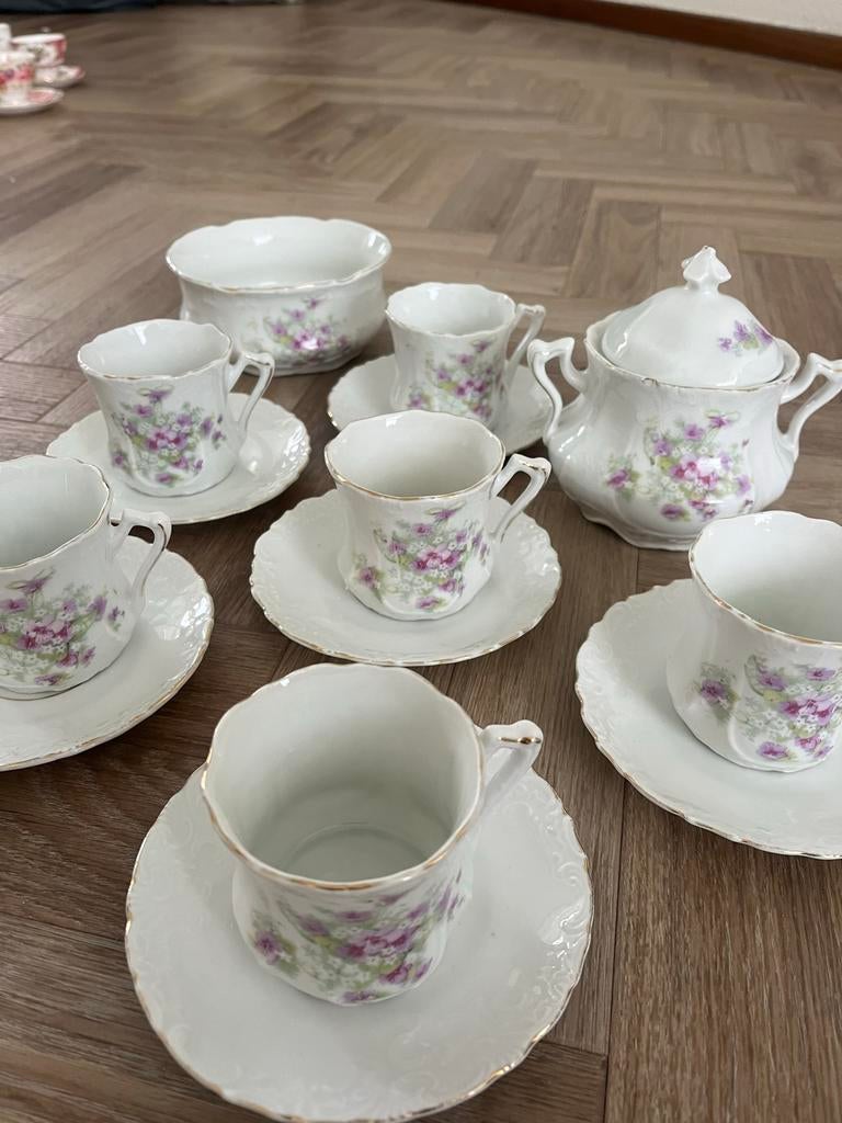 Prachtig Porseleinen Servies Set met Bloemmotief, Ophalen of Verzenden