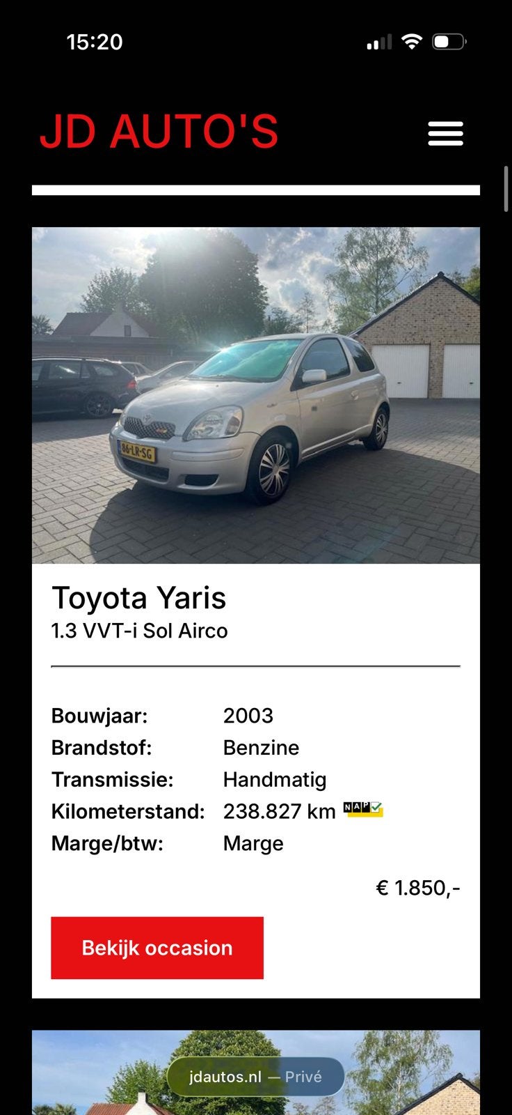 7x inruil autos pakket prijs zie fotos, Particulier, Te koop
